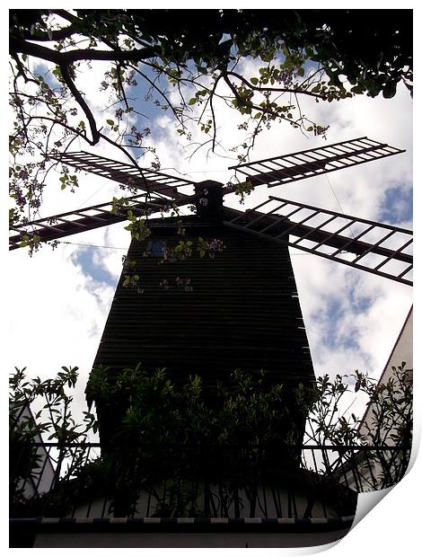 Windmill Paris Print by Carmel Fiorentini