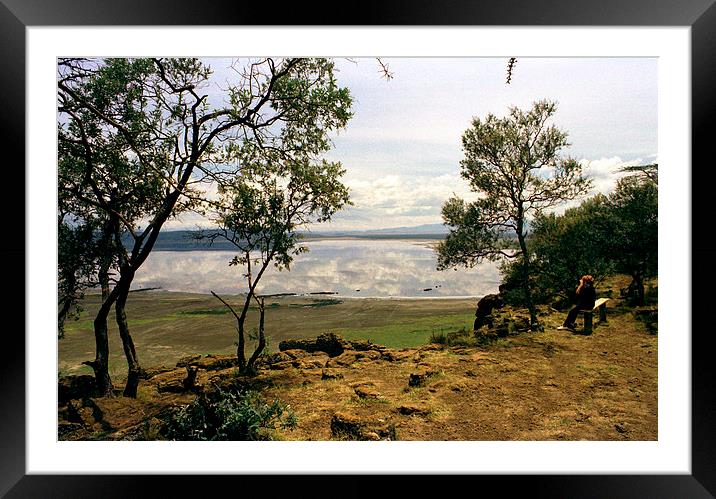 JST2805 Lake Nakuru reflections Framed Mounted Print by Jim Tampin