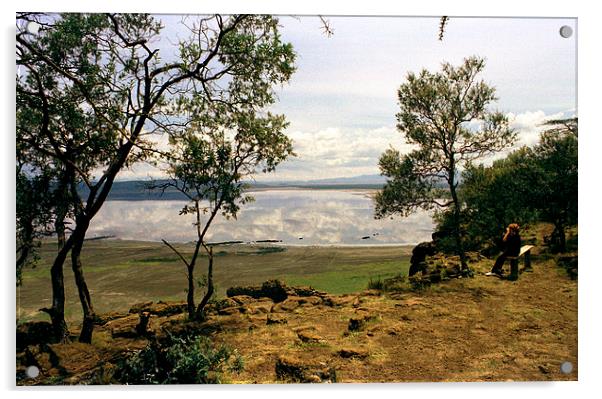 JST2805 Lake Nakuru reflections Acrylic by Jim Tampin
