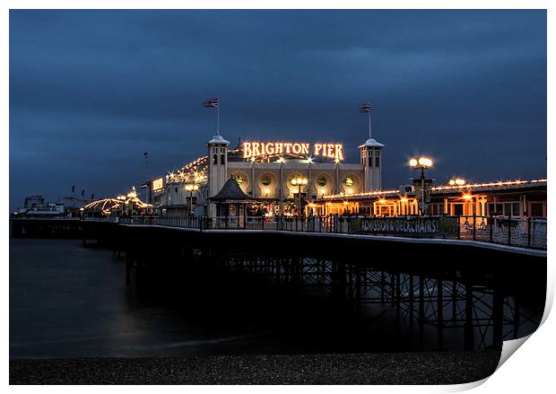 Brighton Pier Print by Mark Ashley