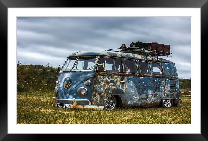 VW Split Screen Camper Framed Mounted Print by Mark Ashley