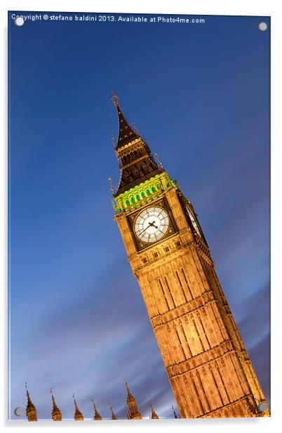 Big Ben, London, England Acrylic by stefano baldini