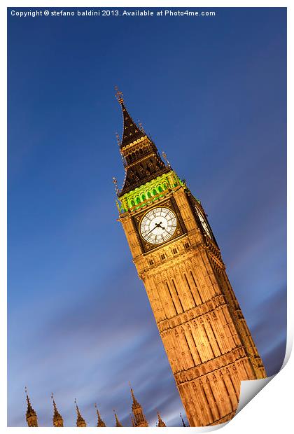 Big Ben, London, England Print by stefano baldini