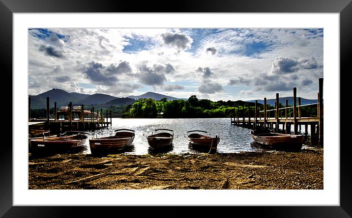 End of the Day Derwentwater Framed Mounted Print by Ian Lewis