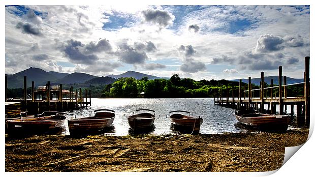 End of the Day Derwentwater Print by Ian Lewis