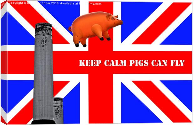 Pink Floyd Pig at Battersea Canvas Print by Dawn O'Connor