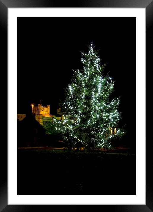 Bamburgh Castle Christmas Framed Mounted Print by Northeast Images