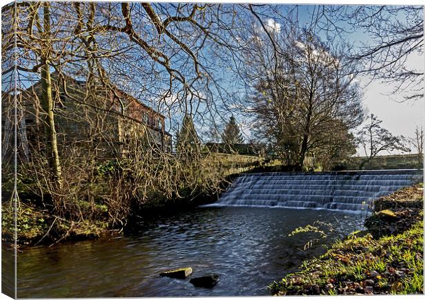 The Weir River Leven Canvas Print by keith sayer