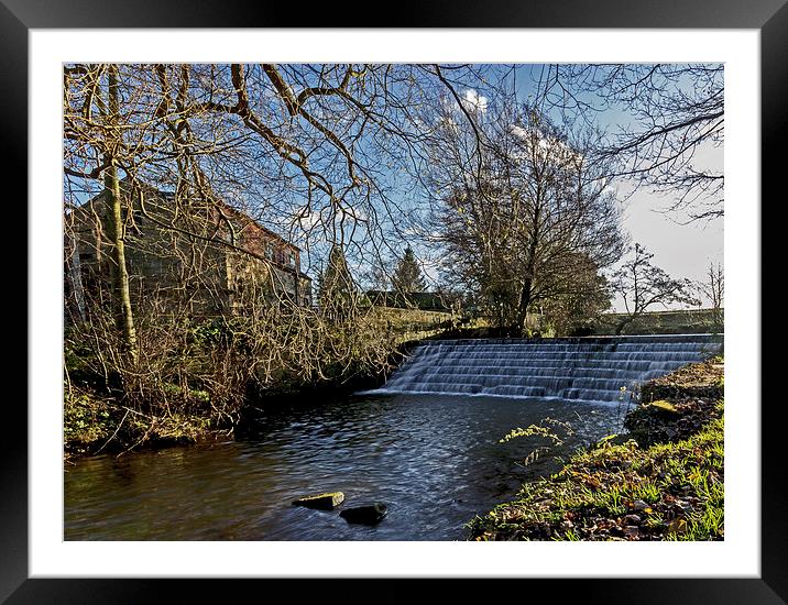 The Weir River Leven Framed Mounted Print by keith sayer