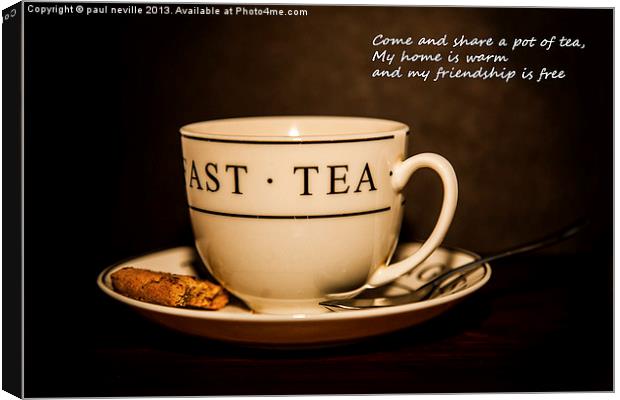 Time for Tea Canvas Print by paul neville
