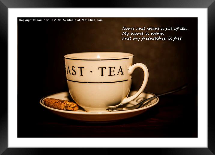 Time for Tea Framed Mounted Print by paul neville