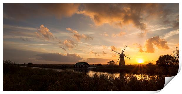 Norfolk Sunset Print by Simon Wrigglesworth