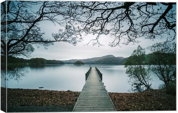 Jetty on Coniston Water. Canvas Print by Liam Grant