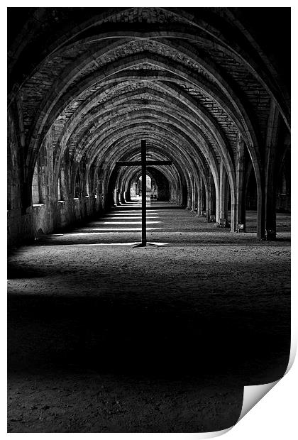 Fountains Abbey, North Yorkshire, UK Print by Andrew Warhurst