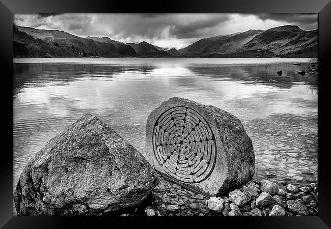 Centenary Stone - Derwentwater Framed Print by Andy McGarry
