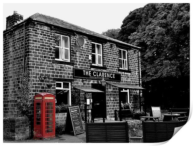 The Clarence Pub, Saddleworth Print by Andrew Warhurst