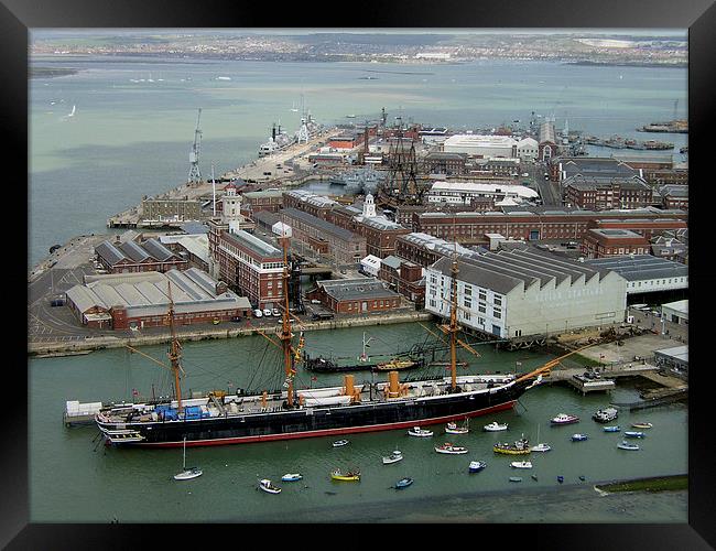 Portsmouth Historic Dockyard Framed Print by Graham Custance