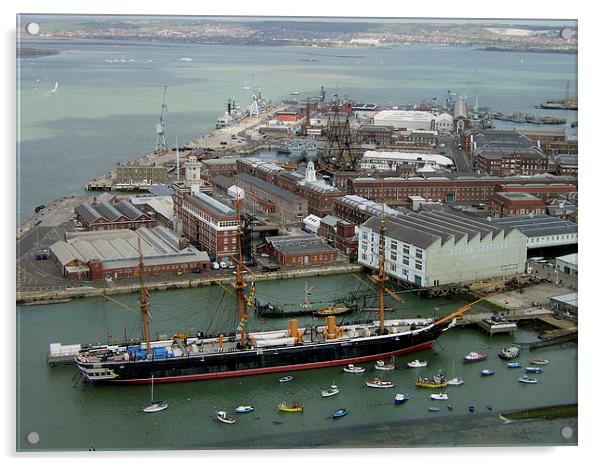Portsmouth Historic Dockyard Acrylic by Graham Custance
