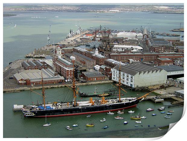 Portsmouth Historic Dockyard Print by Graham Custance