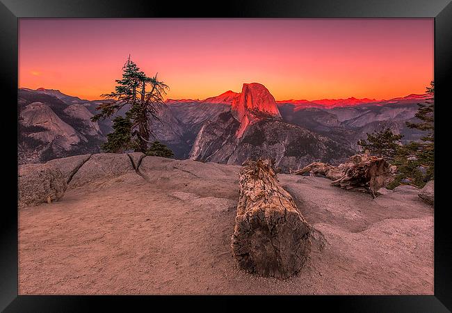 Half Dome At Sunset Framed Print by Brian Clark