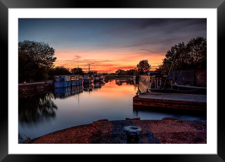 The Beck At Sunset Framed Mounted Print by Brian Clark