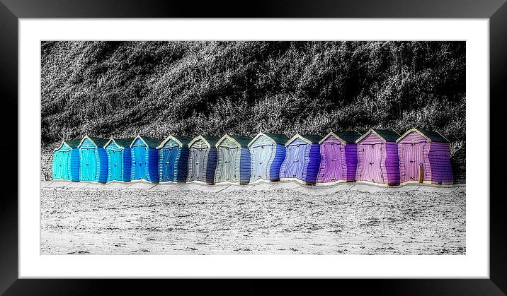 Funny Huts Framed Mounted Print by Louise Godwin