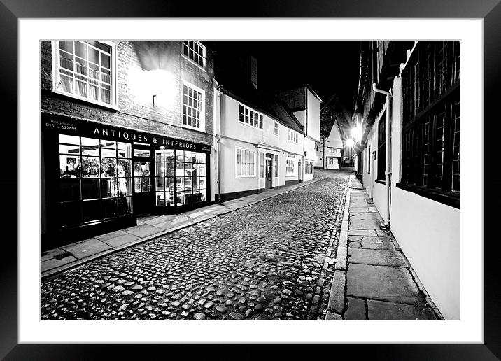 Elm Hill at Night Framed Mounted Print by Paul Macro