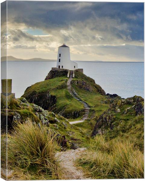 THE OLD LIGHTHOUSE, LLANDDWYN ISLAND, ANGLESEY Canvas Print by Scott Taylor