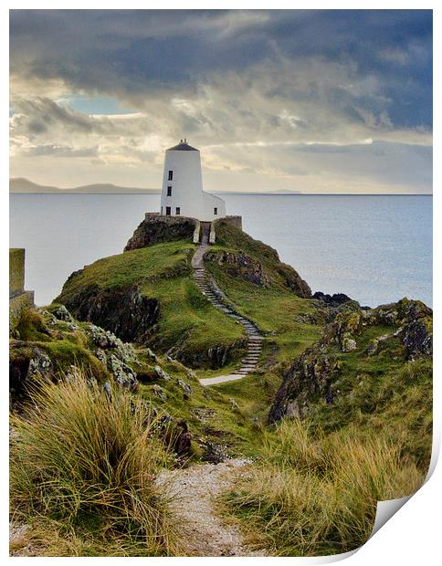 THE OLD LIGHTHOUSE, LLANDDWYN ISLAND, ANGLESEY Print by Scott Taylor