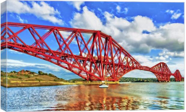 Forth Railway Bridge Scotland Canvas Print by Tylie Duff Photo Art