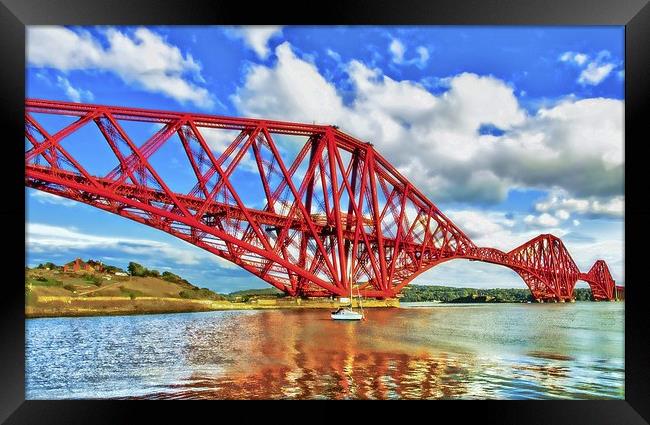 Forth Railway Bridge Scotland Framed Print by Tylie Duff Photo Art