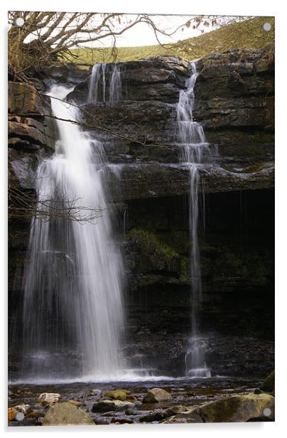 waterfall Acrylic by gary barrett