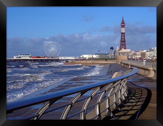 Blackpool Tower Framed Print by Victor Burnside