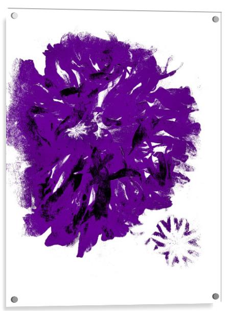 Purple Peony. Acrylic by Heather Goodwin