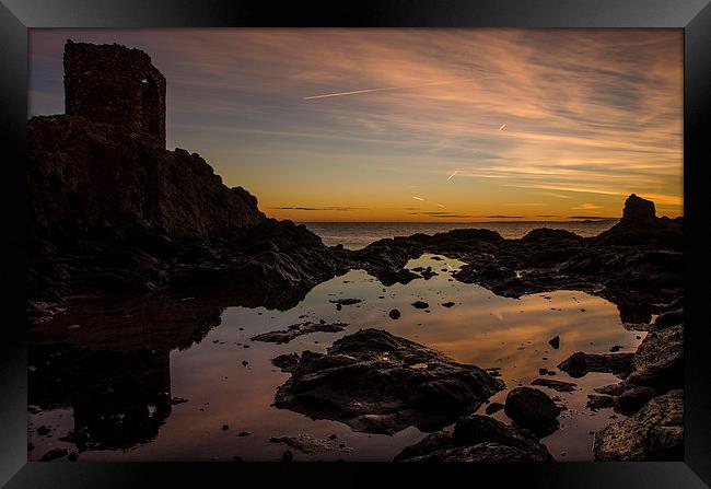 Lady Janes Tower  Elie Sunrise Framed Print by Mike Dow