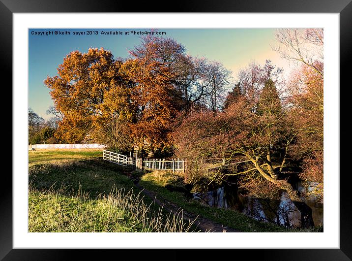 Autumn By The River Leven Framed Mounted Print by keith sayer