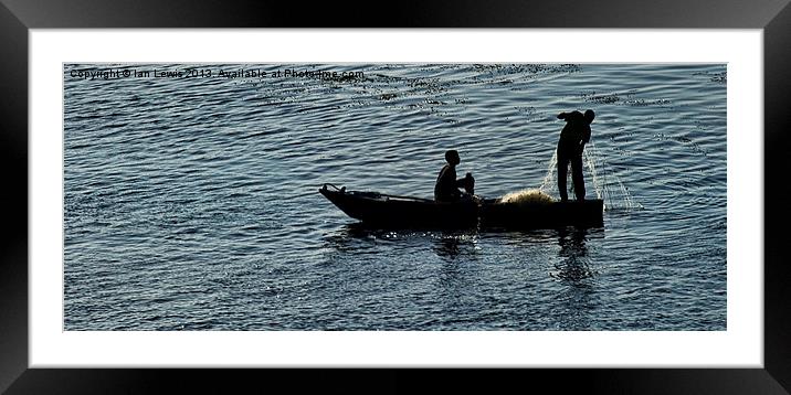 Fishermen on the Nile Framed Mounted Print by Ian Lewis