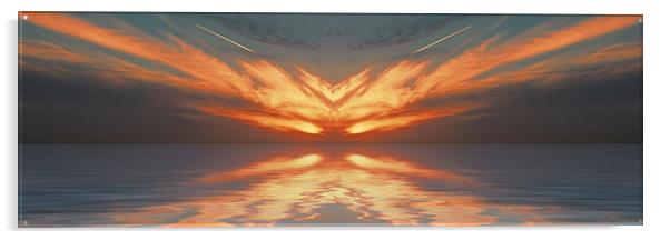 Phoenix Sunset Acrylic by Roger Green