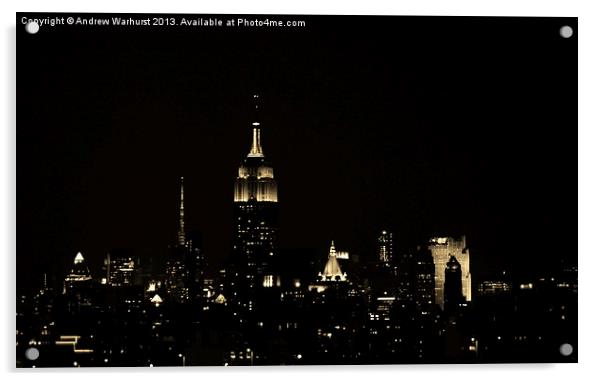 New York Acrylic by Andrew Warhurst