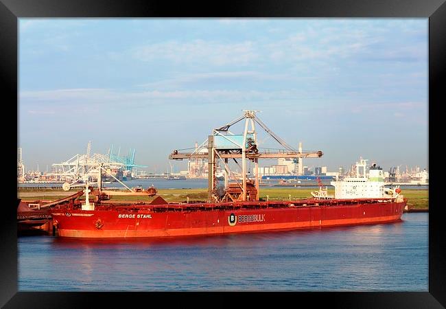 The Berge Stahl Bulk Carrier Framed Print by Andy Leivers