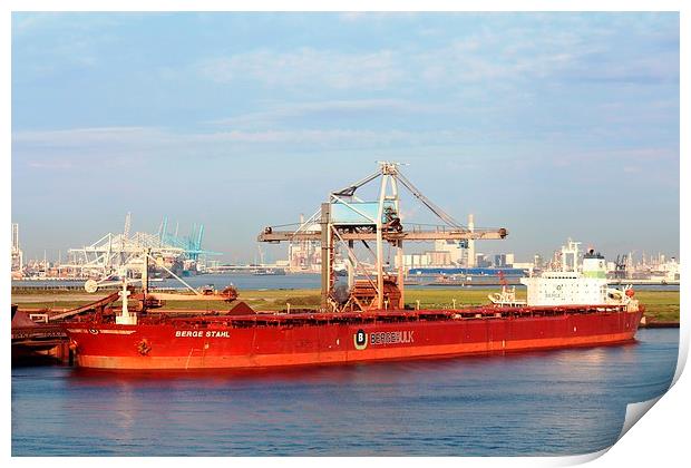 The Berge Stahl Bulk Carrier Print by Andy Leivers