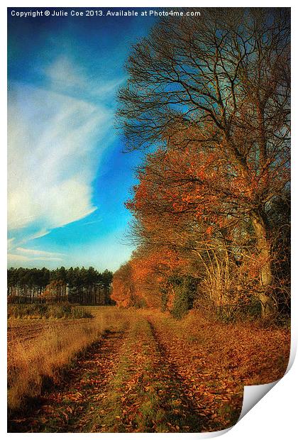 Autumn Walk Print by Julie Coe