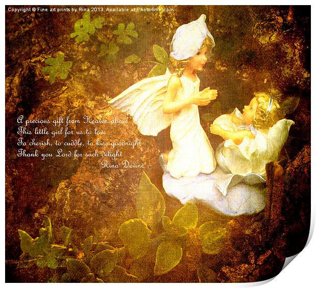 A gift from Heaven Print by Fine art by Rina