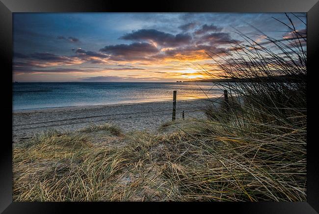 Dunes and Sunrise Framed Print by Phil Wareham