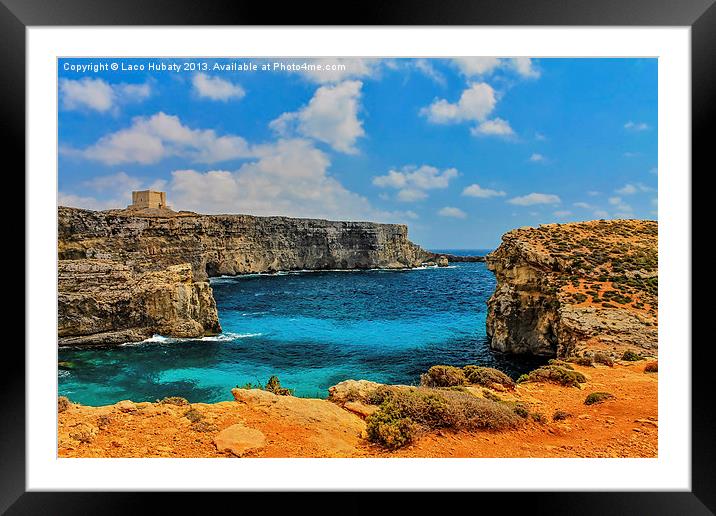 Fort on the cliff Framed Mounted Print by Laco Hubaty