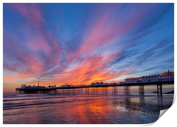 Brighton Sunset Print by Stuart Gennery