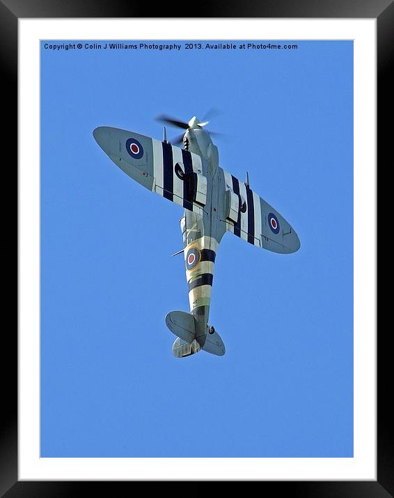 Vertical Climb - Supermarine Spitfire IX Framed Mounted Print by Colin Williams Photography