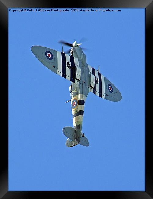 Vertical Climb - Supermarine Spitfire IX Framed Print by Colin Williams Photography