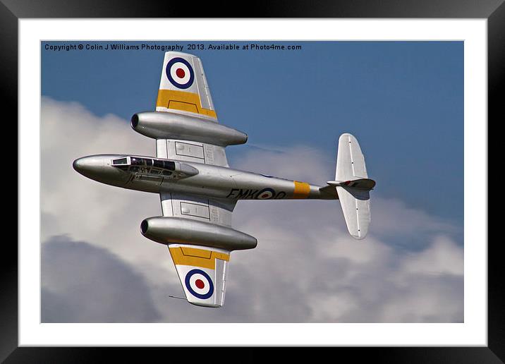 The Gloster Meteor Framed Mounted Print by Colin Williams Photography