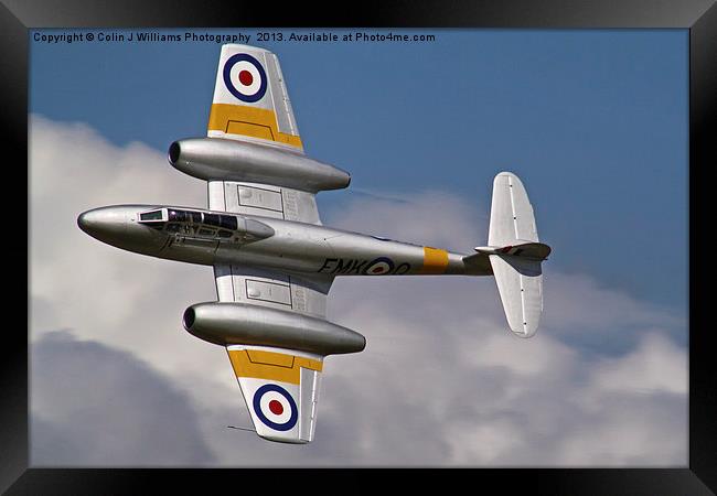The Gloster Meteor Framed Print by Colin Williams Photography